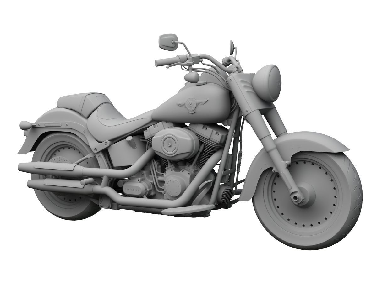 Harley-Davidson FLSTF Softail Fat Boy 2015 3D model_12
