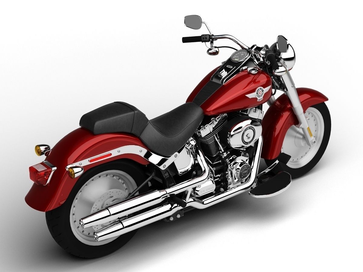 Harley-Davidson FLSTF Softail Fat Boy 2015 3D model_2