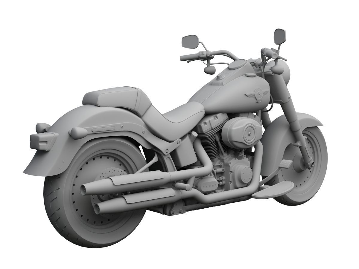 Harley-Davidson FLSTF Softail Fat Boy 2015 3D model_10