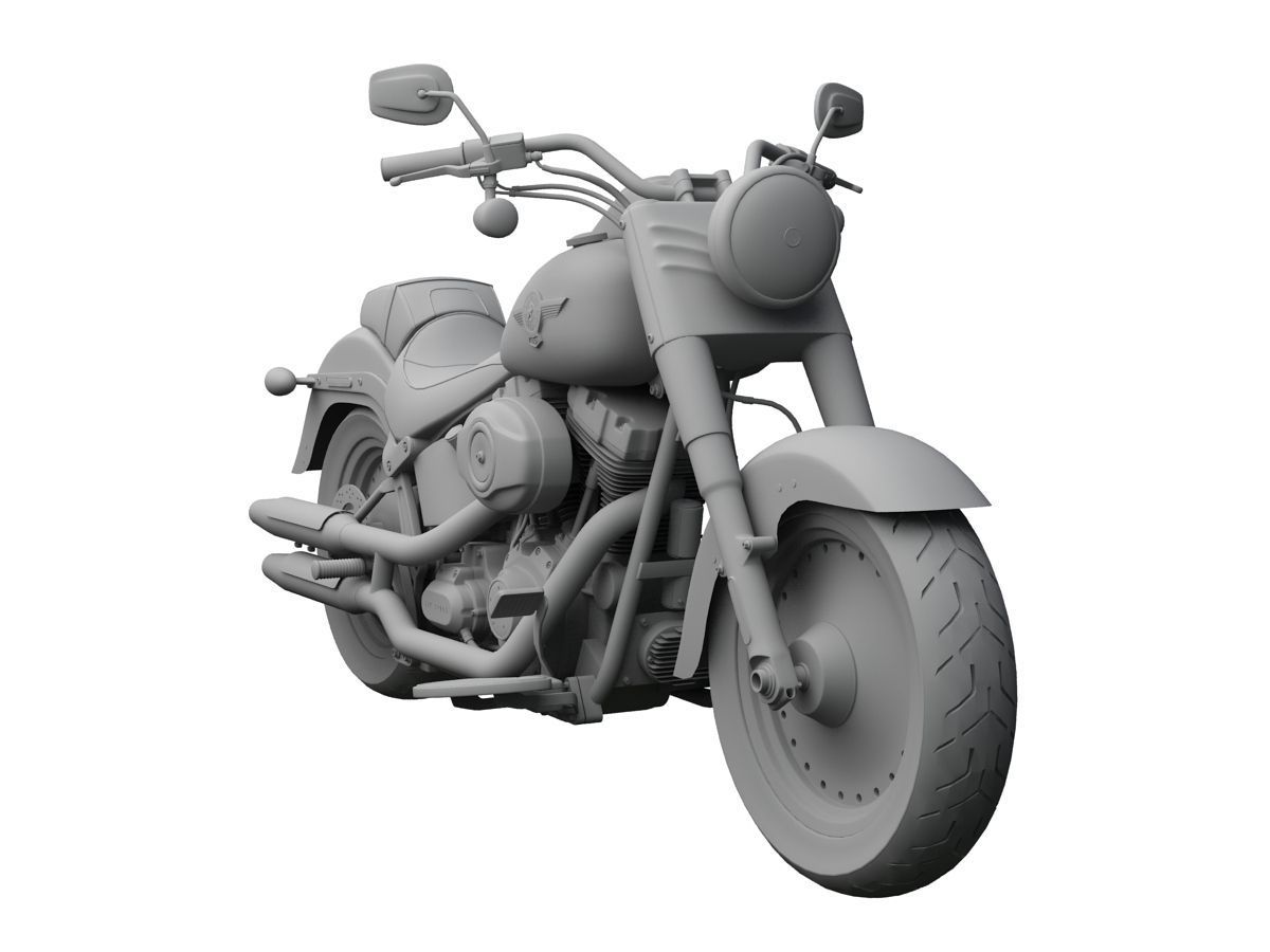 Harley-Davidson FLSTF Softail Fat Boy 2015 3D model_14
