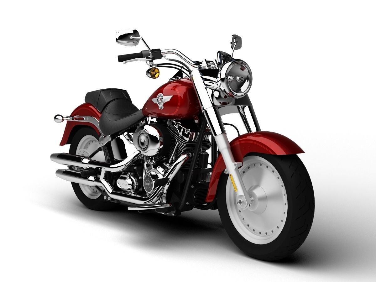 Harley-Davidson FLSTF Softail Fat Boy 2015 3D model_5