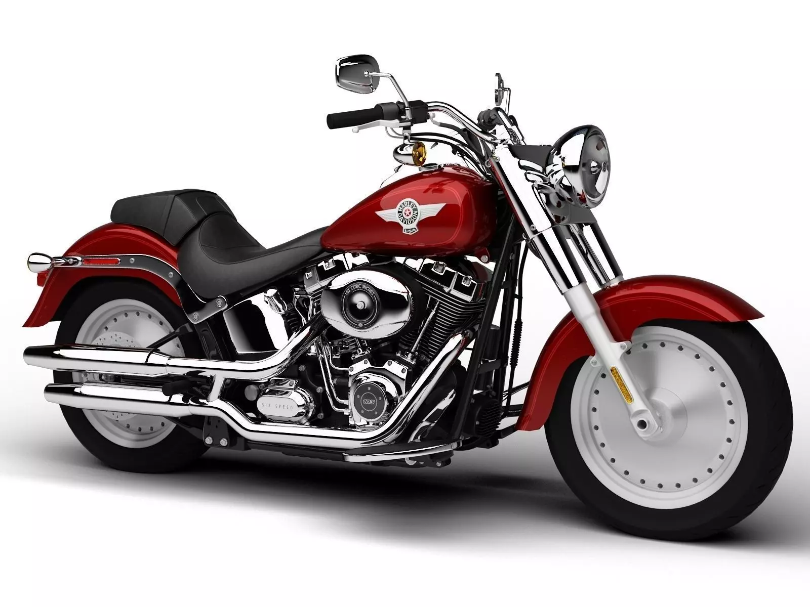 Harley-Davidson FLSTF Softail Fat Boy 2015 3D model_0
