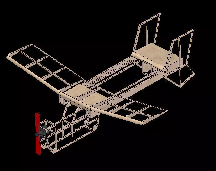 Model Plane biplane Free 3D model