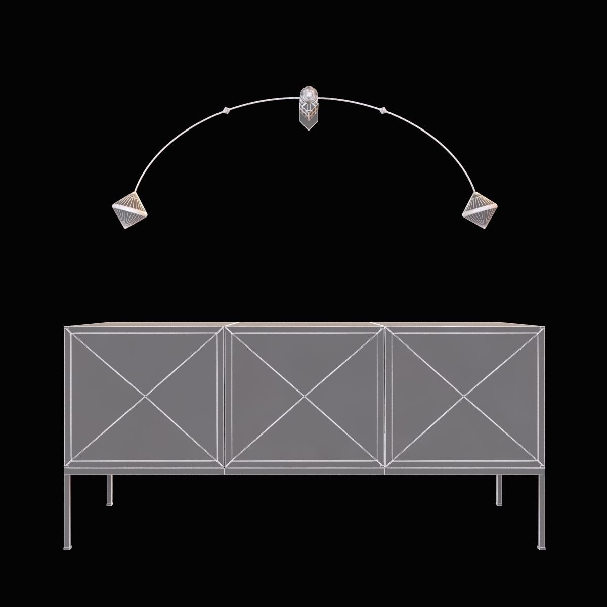 Bec Britat wall lamp and Pointe de Diamant tumb 3D model_9