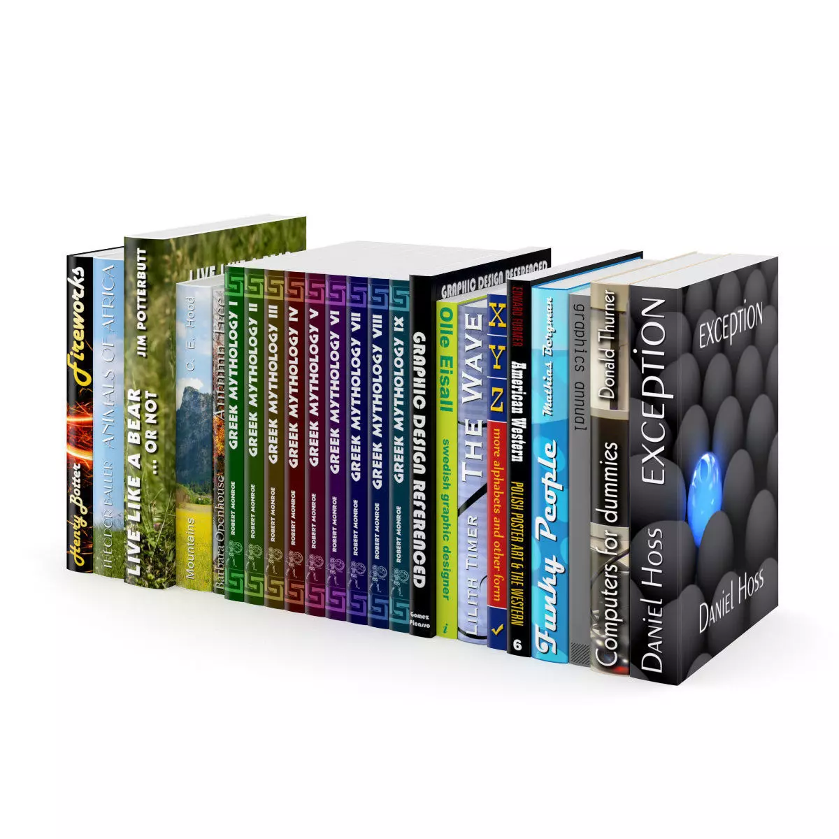 Books Set book bundle - digital 3D model_0