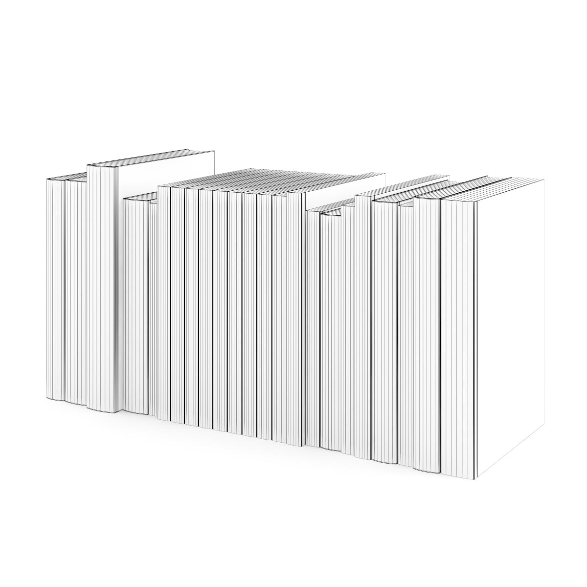 Books Set book bundle - digital 3D model_2