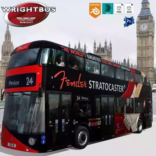 Wrightbus Routemaster STRATOCASTER GUITAR livery