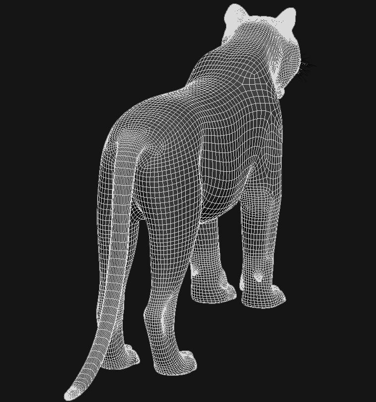 Feline Panther - 3d model 3D model_12