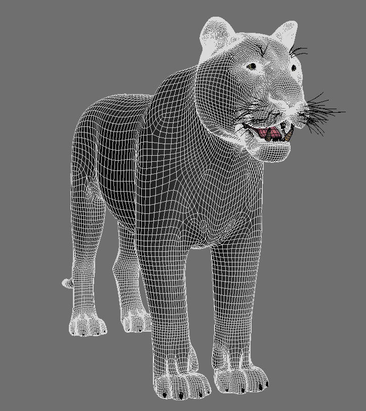Feline Panther - 3d model 3D model_11
