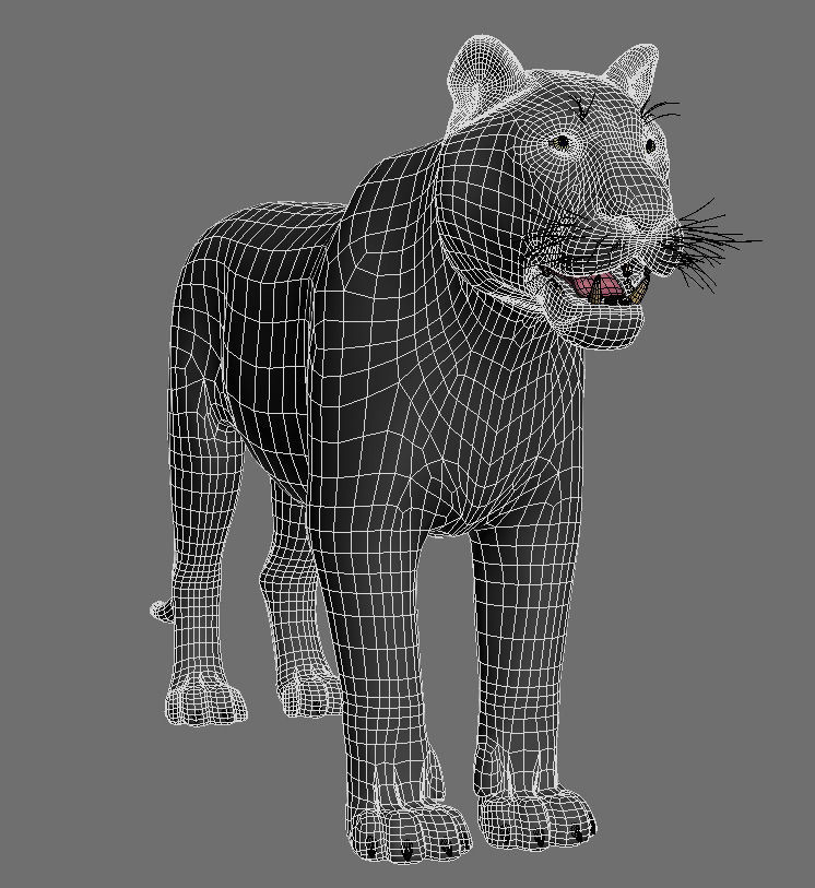 Feline Panther - 3d model 3D model_14