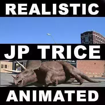 The PURE Jurassic Park Triceratops - 3d model 3D model