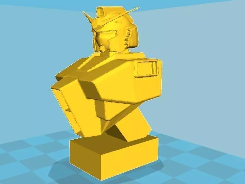 GUNDAM RX78 BUST HEAD  3D print model_0