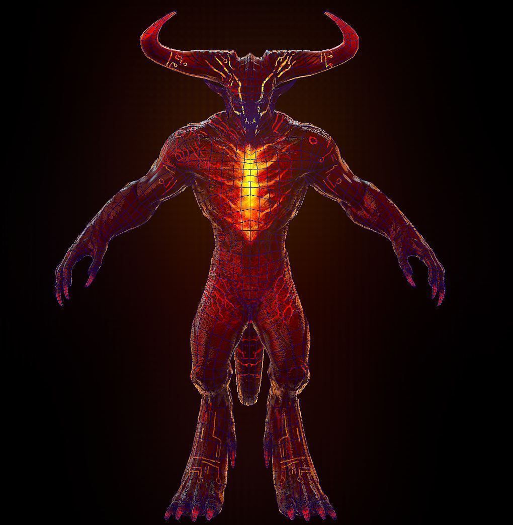 Surtur Model and Rig Low-poly 3D model_4