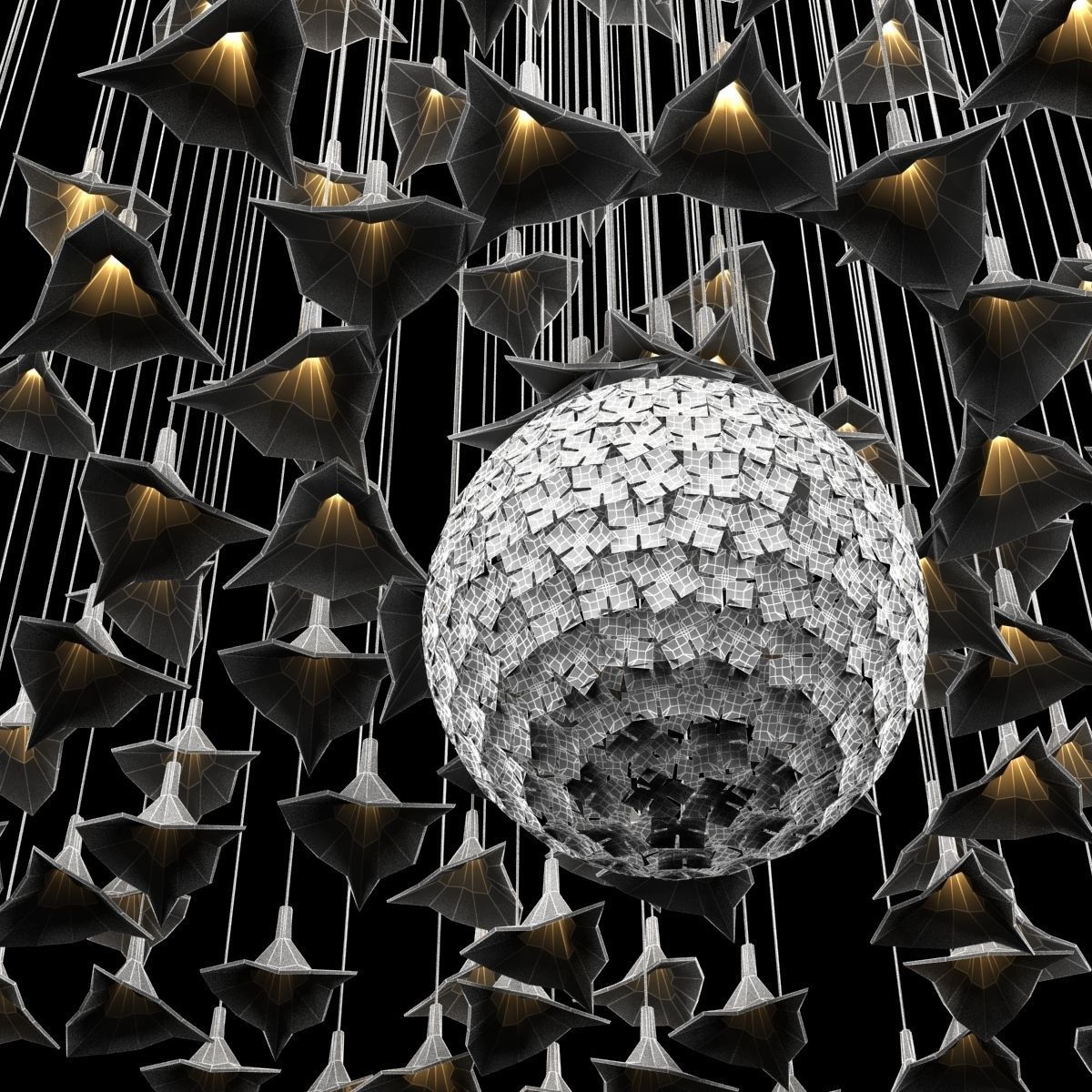 Custom Made Chandelier 3D model_8