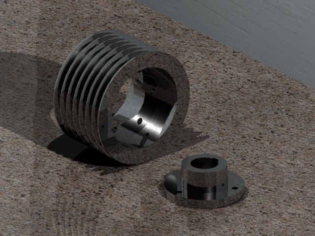Polia pulley Free 3D model
