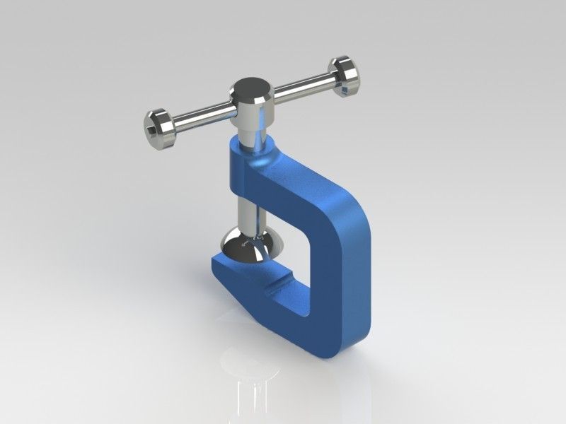 Grampo metal clamp Free 3D model_6