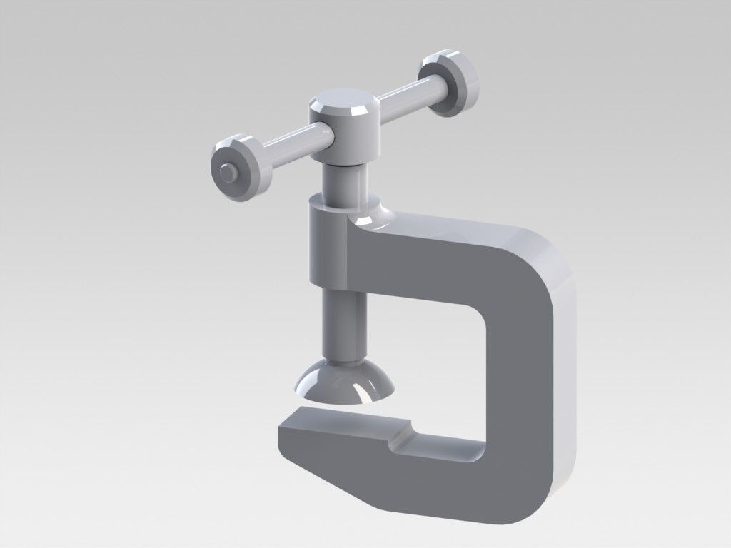 Grampo metal clamp Free 3D model_2