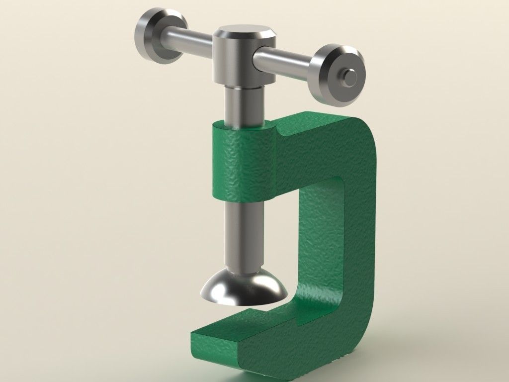 Grampo metal clamp Free 3D model_3