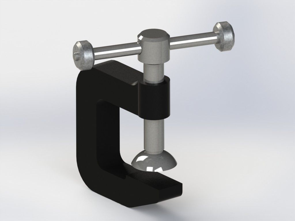 Grampo metal clamp Free 3D model_1