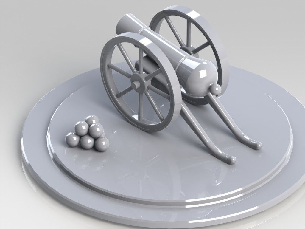 Canho 2  Cannon 2 Free 3D model_7