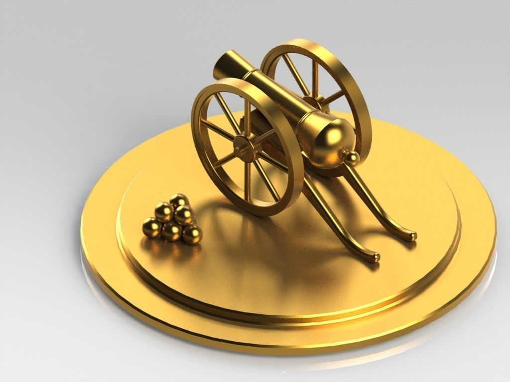 Canho 2  Cannon 2 Free 3D model_5
