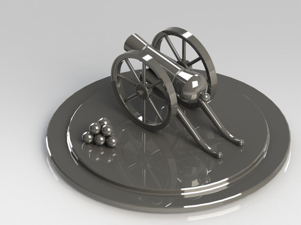 Canho 2  Cannon 2 Free 3D model_4