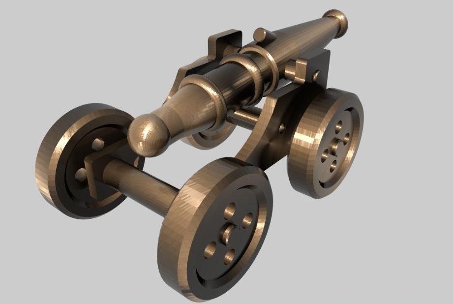 Canho  Cannon Free 3D model_4