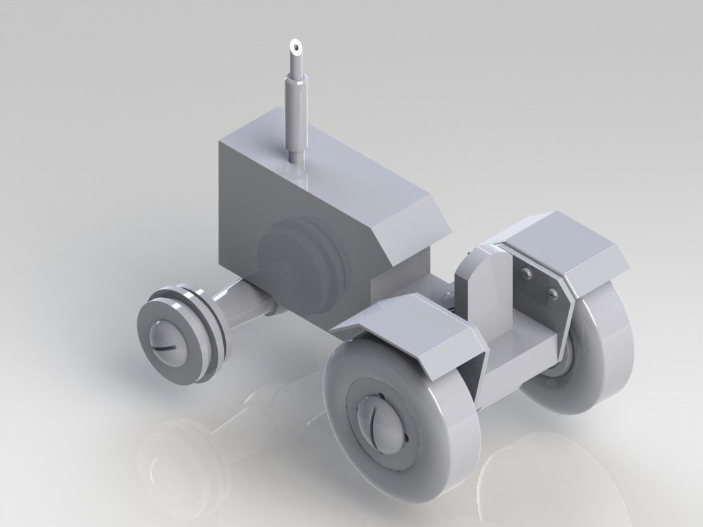 Trator Tractor Free 3D model_2