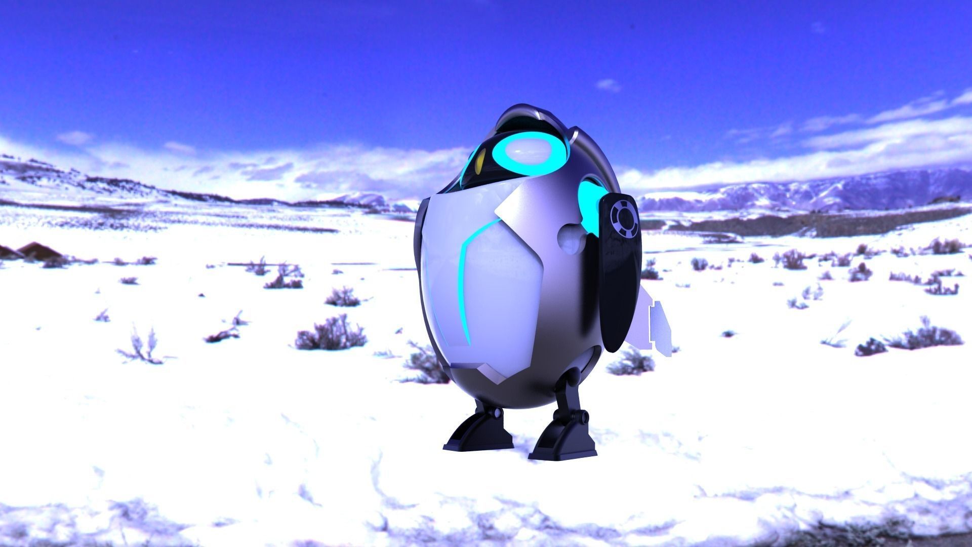 Pingu penguin Free 3D model_9