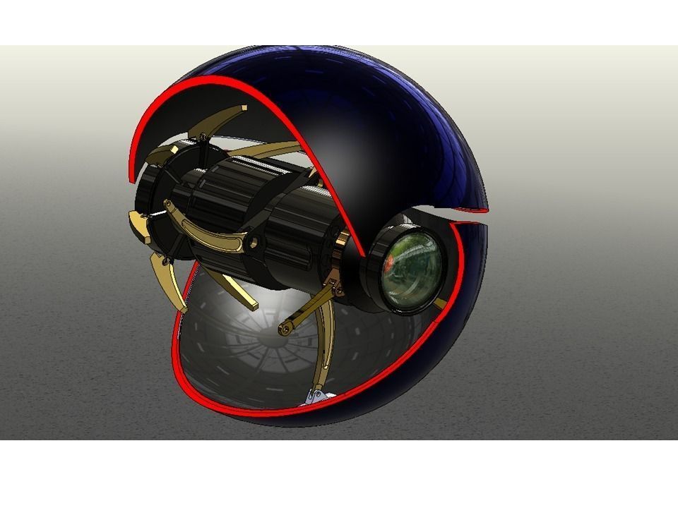 chrome ball Free 3D model_5