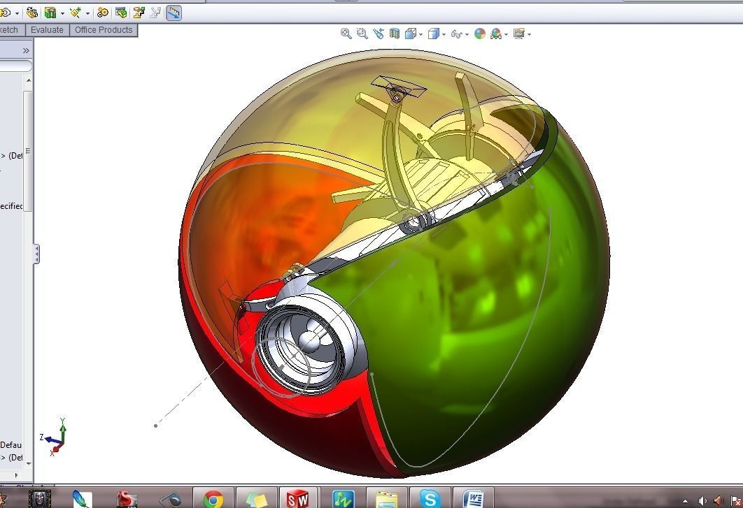 chrome ball Free 3D model_3