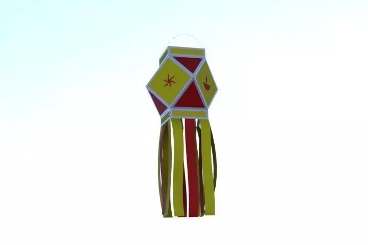 Aakash Kandil skylamp Free 3D model