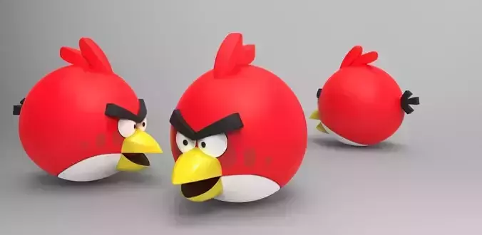 Angry Birds Red  Free 3D model