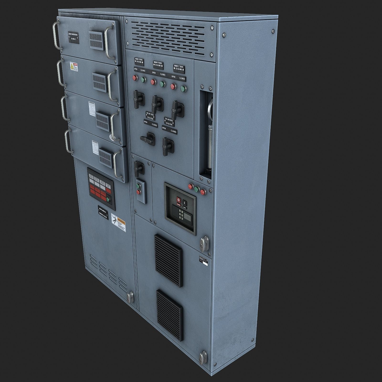 Switchgear Low-poly 3D model_2