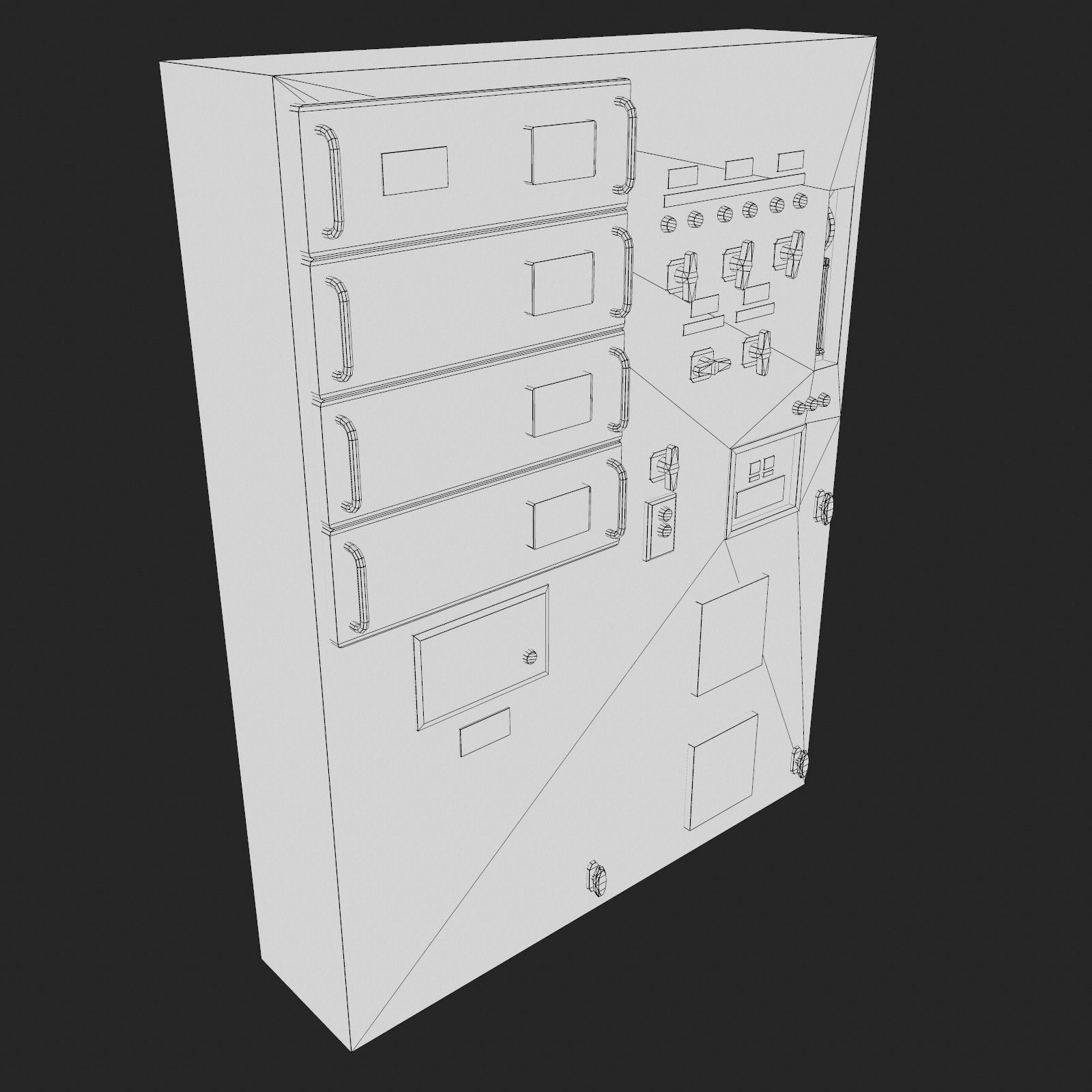 Switchgear Low-poly 3D model_3