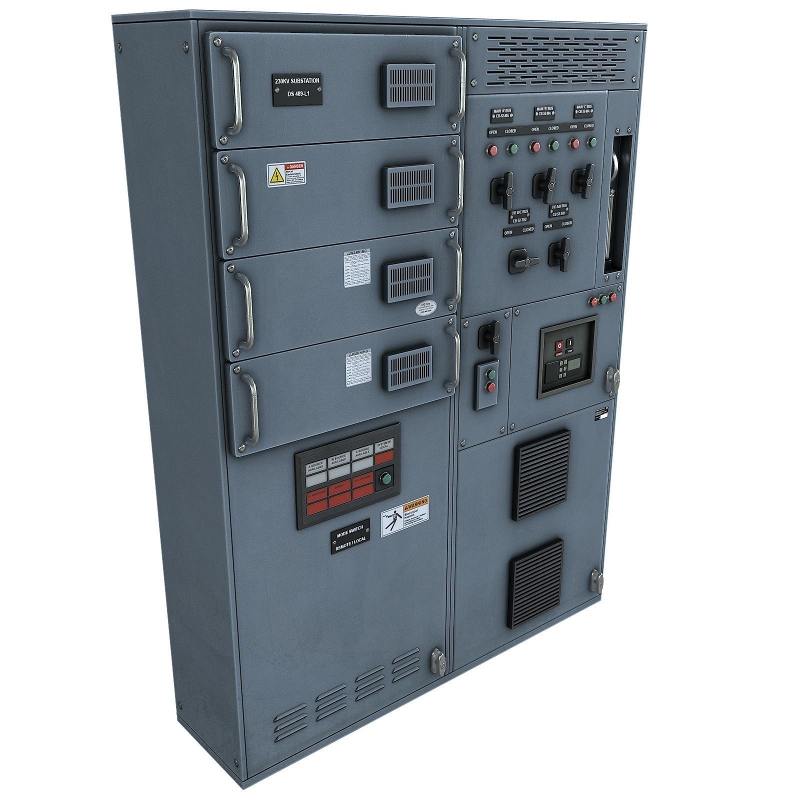Switchgear Low-poly 3D model_0
