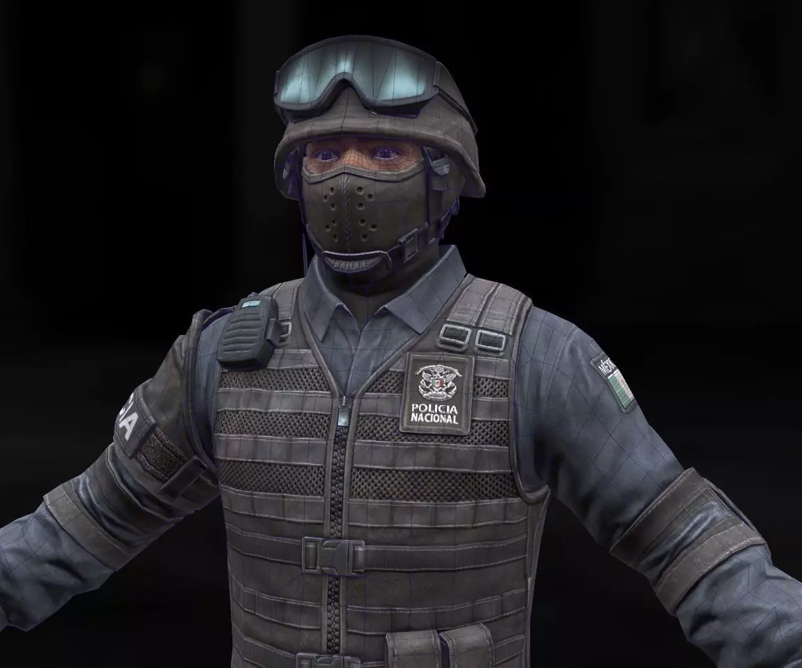 SWAT model soldier Low-poly 3D model