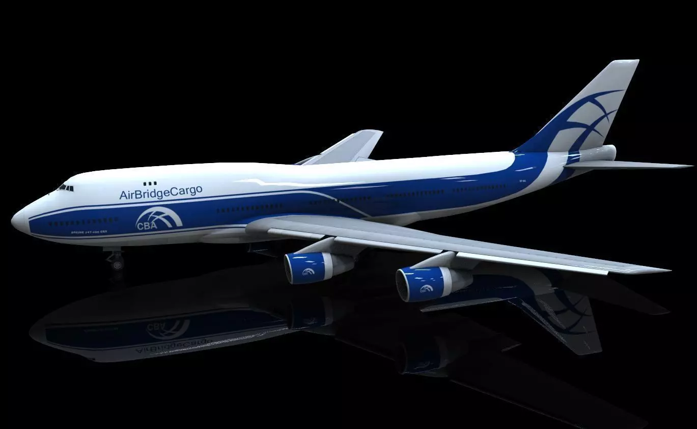 Boeing 747-400 model Low-poly 3D model_0