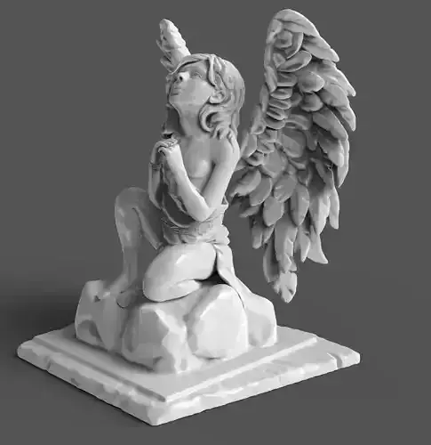 angle angel figurine 3D print model