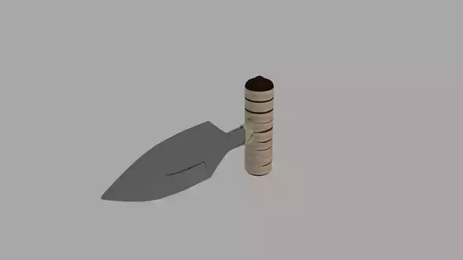 Grip Hunting Knife Low-poly 3D model