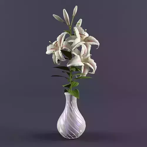 lilies in a vase