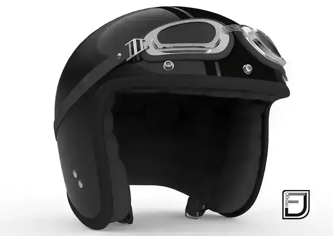 Black R Helmet H09 3D model