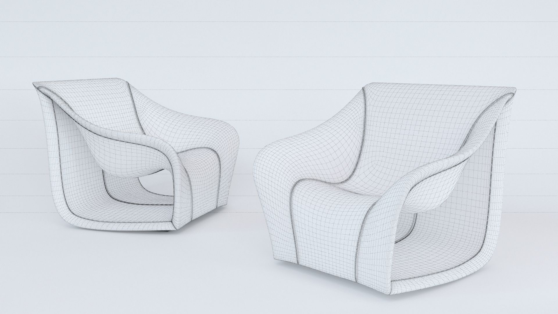 Split Sofa and Chair by Alex Hull 3D model_10