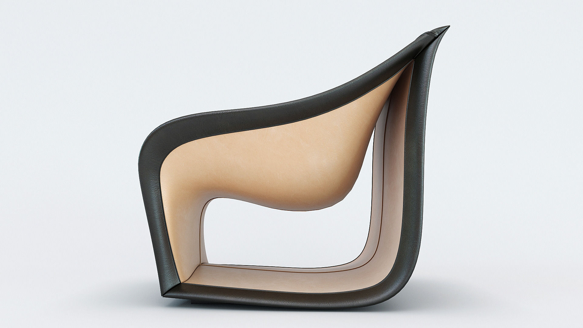 Split Sofa and Chair by Alex Hull 3D model_5