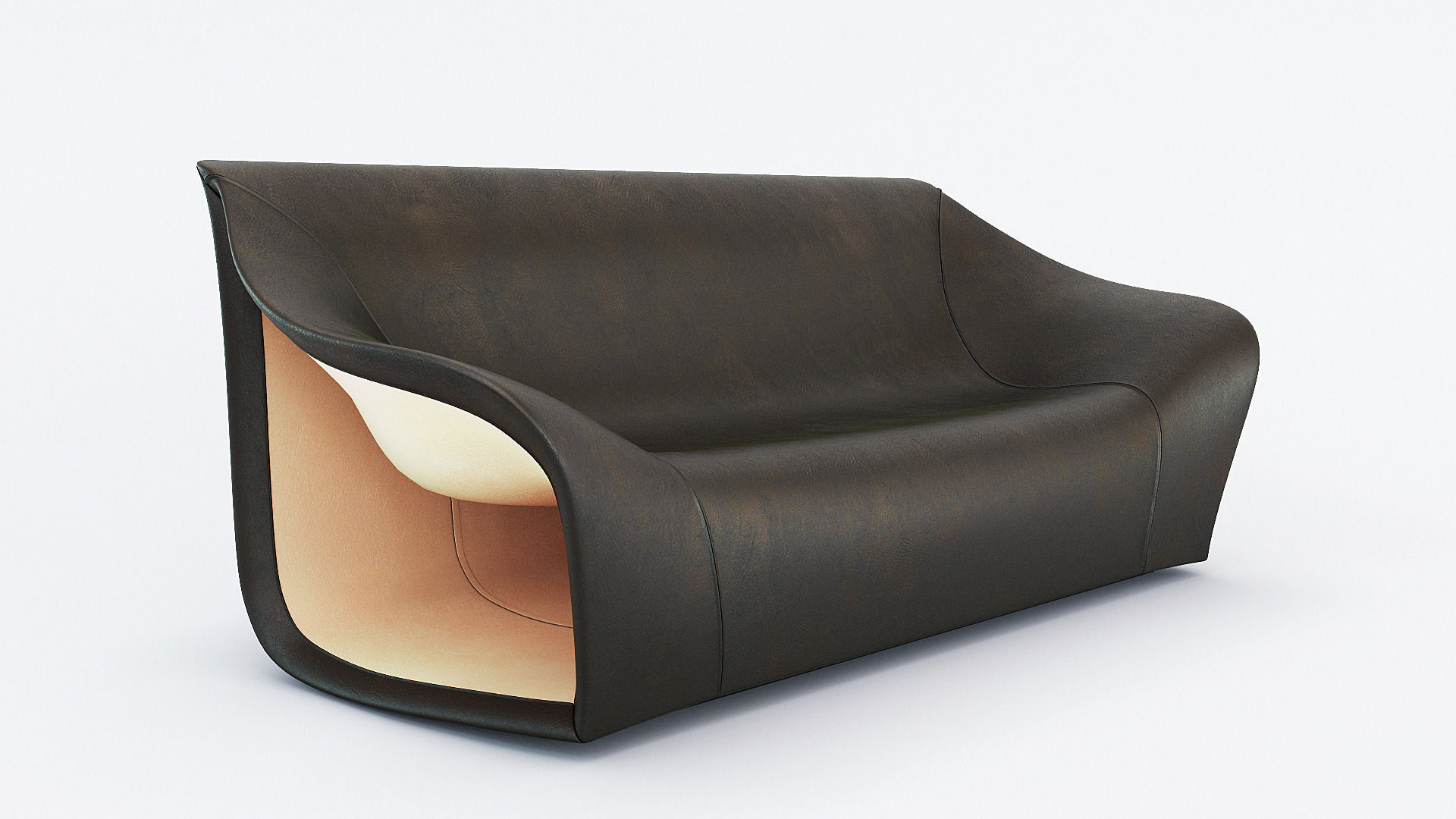 Split Sofa and Chair by Alex Hull 3D model_6