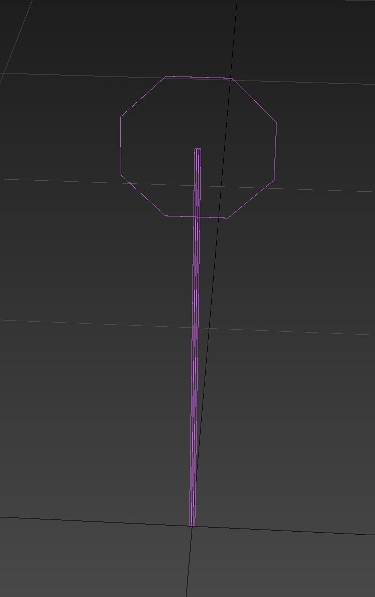 Stop Sign Free low-poly 3D model
