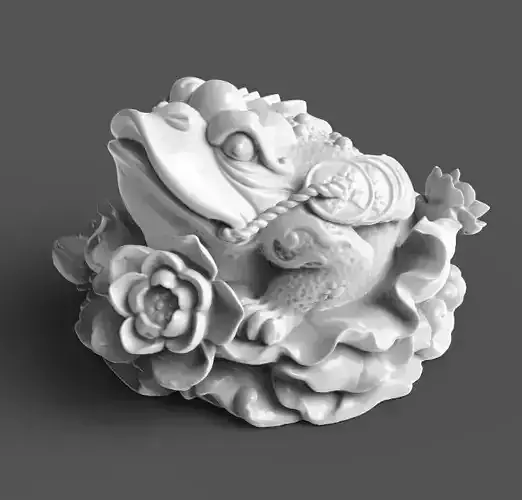 Golden frog model 3D print model