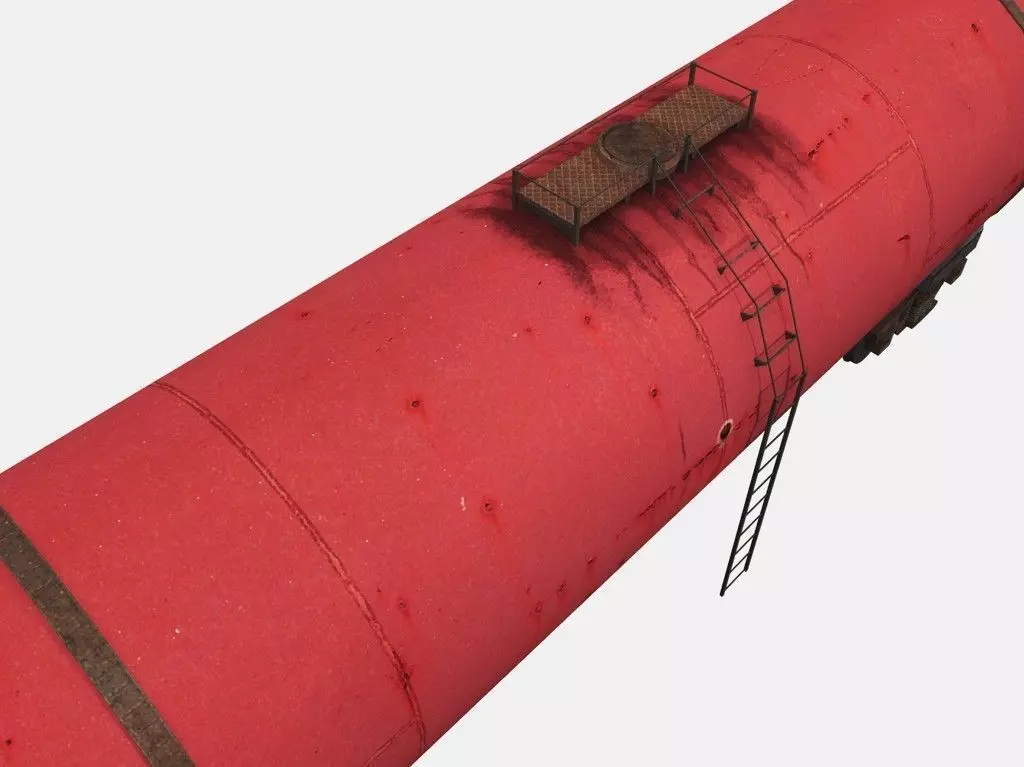 Railway Tanker Car Low-poly 3D model_0