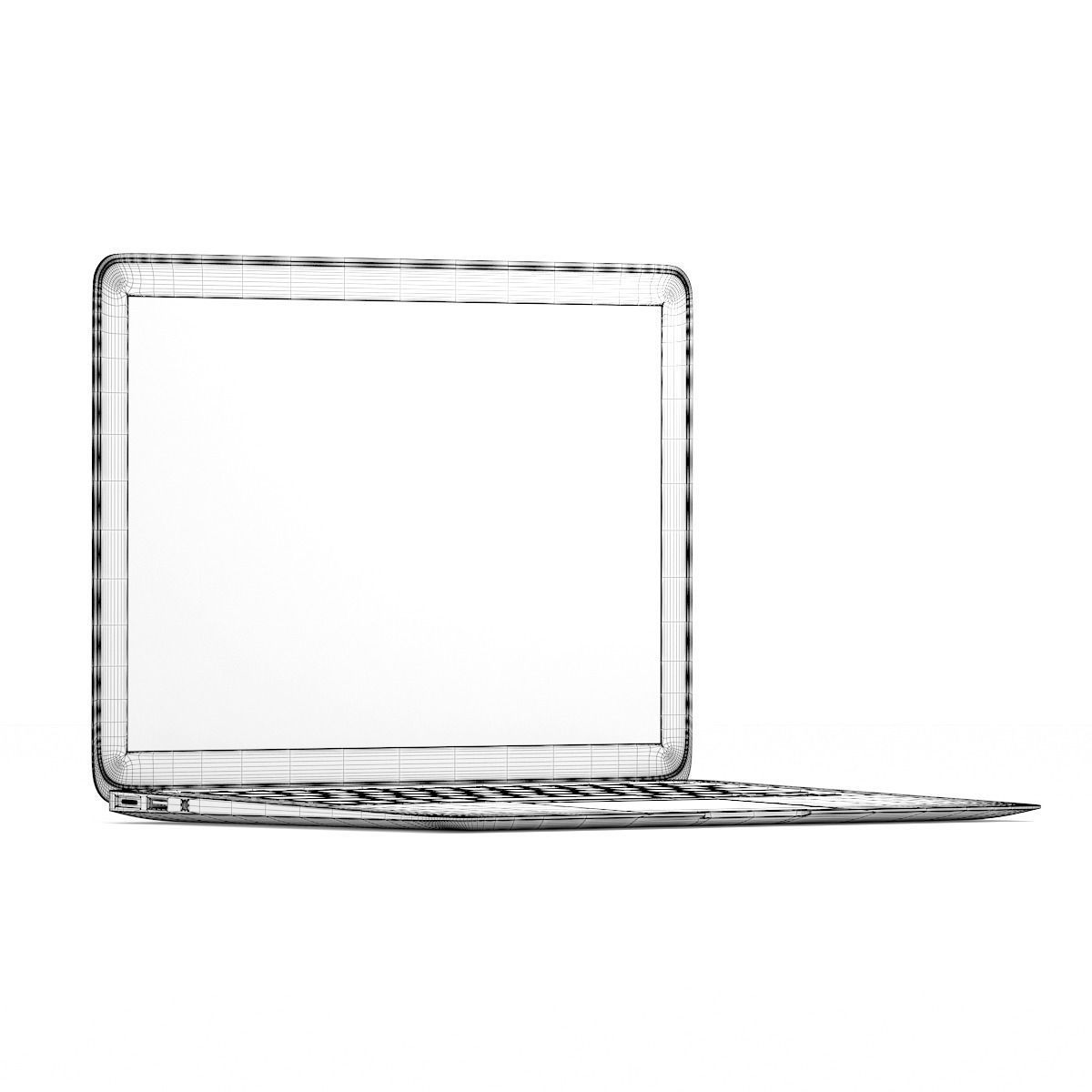 Notebook apple macbook air 3D model_9