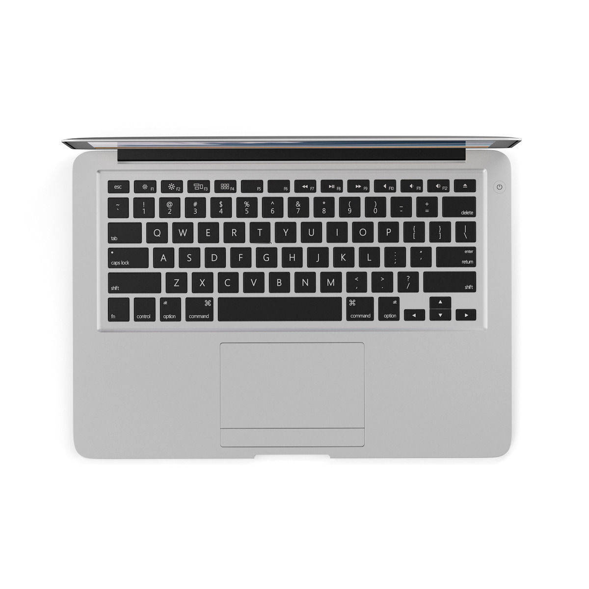 Notebook apple macbook air 3D model_7